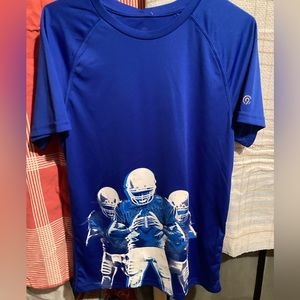 Football Shirt T-shirt NFL Boys Youth Large 12 / 14 Champion Blue